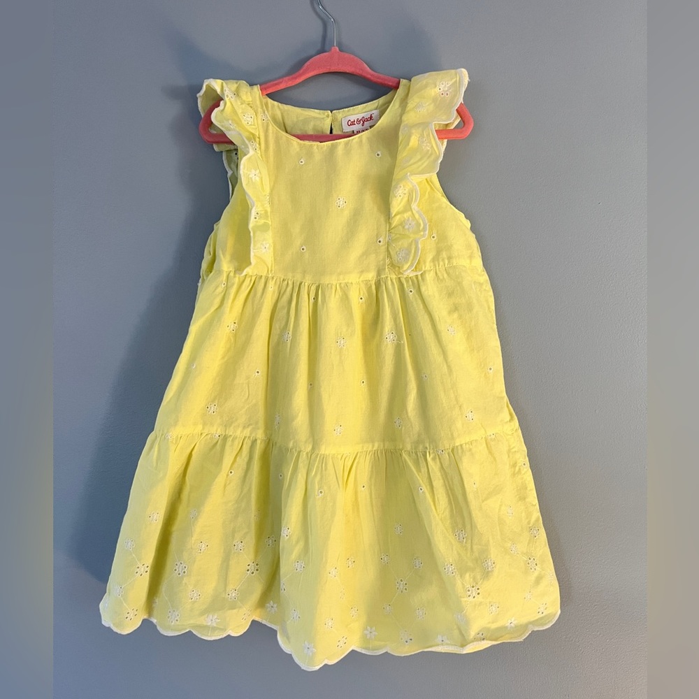 Girls Summer spring Yellow Cat & Jack dress size 4/5 XS